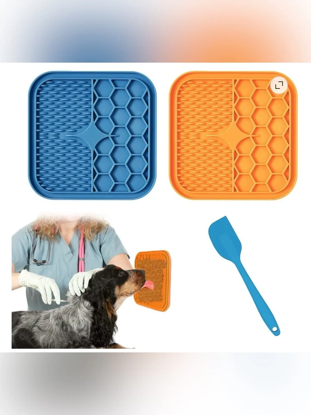 Calming Dog Bath Mat Pad - Orange - Pet Anxiety Relief